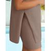 imageZESICA Womens Summer 2 Piece Matching Long Sweater Shorts Sets 2025 Travel Resort Wear Sleeveless Knit OutfitsCamel