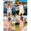 imageZESICA Womens Summer 2 Piece Matching Long Sweater Shorts Sets 2025 Travel Resort Wear Sleeveless Knit OutfitsDark Blue