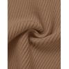 imageZESICA Womens Summer Short Sleeve Ribbed Knit Slim Fit T Shirt 2025 Crewneck Basic Casual Color Block Tee TopsBrown