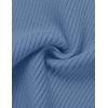 imageZESICA Womens Summer Short Sleeve Ribbed Knit Slim Fit T Shirt 2025 Crewneck Basic Casual Color Block Tee TopsDustyblue