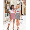 imageZESICA Plaid Mini Skirt for Women 2025 Fall Winter High Waist A Line Bodycon Pencil Skirts TrendyMocha