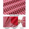 imageZESICA Plaid Mini Skirt for Women 2025 Fall Winter High Waist A Line Bodycon Pencil Skirts TrendyRed