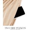 imageZESICA Womens 2025 Summer Sleeveless Dress Square Neck Pleated Swing Casual Maxi Dresses with PocketsApricot