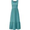 imageZESICA Womens 2025 Summer Sleeveless Dress Square Neck Pleated Swing Casual Maxi Dresses with PocketsSage