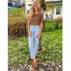 imageZESICA Womens 2025 Summer Waffle Knit Hollow Out T Shirts Crewneck Puff Short Sleeve Tops Casual Loose Tunic BlousesBrown