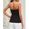 imageZESICA Womens 2025 Trendy Strapless Blazer Vests Summer Dressy Tube Vest Tops Elegant ClothesBlack
