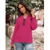 imageZESICA Womens Fall Fashion Blouses Loose Long Sleeve Business Casual Shirts V Neck Trendy TopsRosered