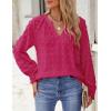 imageZESICA Womens Fall Fashion Blouses Loose Long Sleeve Business Casual Shirts V Neck Trendy TopsRosered
