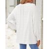 imageZESICA Womens Fall Fashion Blouses Loose Long Sleeve Business Casual Shirts V Neck Trendy TopsWhite