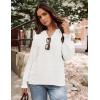 imageZESICA Womens Fall Fashion Blouses Loose Long Sleeve Business Casual Shirts V Neck Trendy TopsWhite