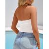 imageZESICA Womens Halter Tank Tops 2025 Summer Scoop Neck Backless Shirts Slim Fitted Casual Ruched Sleeveless TopsWhite