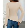 imageZESICA Womens Long Sleeve Cowl Neck Shirts Slim Fit Going Out Y2k Tops Blouses 2025 Fall Outfits Fashion ClothesApricot