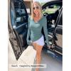 imageZESICA Womens Long Sleeve Cowl Neck Shirts Slim Fit Going Out Y2k Tops Blouses 2025 Fall Outfits Fashion ClothesTurquoise