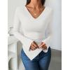 imageZESICA Womens Long Sleeve Cowl Neck Shirts Slim Fit Going Out Y2k Tops Blouses 2025 Fall Outfits Fashion ClothesWhite