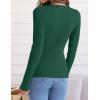imageZESICA Womens Long Sleeve Crewneck Shirts Fall Ribbed Knit Sweater Slim Fitted Casual Basic Tee TopsDarkgreen