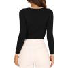 imageZESICA Womens Long Sleeve Crewneck Shirts Fall Ribbed Knit Sweater Slim Fitted Casual Basic Tee TopsDim