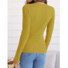 imageZESICA Womens Long Sleeve Crewneck Shirts Fall Ribbed Knit Sweater Slim Fitted Casual Basic Tee TopsGinger