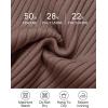 imageZESICA Womens Long Sleeve Crewneck Shirts Fall Ribbed Knit Sweater Slim Fitted Casual Basic Tee TopsMocha