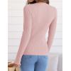 imageZESICA Womens Long Sleeve Crewneck Shirts Fall Ribbed Knit Sweater Slim Fitted Casual Basic Tee TopsPink