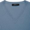 imageZESICA Womens Spring Sweater Dress V Neck Long Sleeve Ribbed Knit Tie Waist Slim Fit Bodycon Midi DressesDustyblue