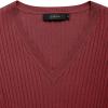 imageZESICA Womens Spring Sweater Dress V Neck Long Sleeve Ribbed Knit Tie Waist Slim Fit Bodycon Midi DressesRed