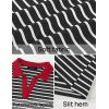 imageZESICA Womens Striped Long Sleeve Tops Oversized Sweatshirt V Neck Loose Fit Tunic Tops Spring Casual BlousesBlack Red