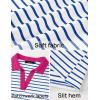 imageZESICA Womens Striped Long Sleeve Tops Oversized Sweatshirt V Neck Loose Fit Tunic Tops Spring Casual BlousesBlue