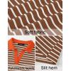 imageZESICA Womens Striped Long Sleeve Tops Oversized Sweatshirt V Neck Loose Fit Tunic Tops Spring Casual BlousesBrown
