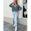 imageZESICA Womens Striped Long Sleeve Tops Oversized Sweatshirt V Neck Loose Fit Tunic Tops Spring Casual BlousesDarkblue