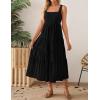 imageZESICA Womens Summer Sleeveless Dress Casual Backless Loose Flowy Tiered Sundress Beach Cover up Tank DressesBlack