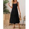 imageZESICA Womens Summer Sleeveless Dress Casual Backless Loose Flowy Tiered Sundress Beach Cover up Tank DressesBlack