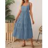 imageZESICA Womens Summer Sleeveless Dress Casual Backless Loose Flowy Tiered Sundress Beach Cover up Tank DressesDusty Blue