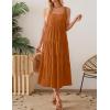imageZESICA Womens Summer Sleeveless Dress Casual Backless Loose Flowy Tiered Sundress Beach Cover up Tank DressesOrange