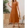 imageZESICA Womens Summer Sleeveless Dress Casual Backless Loose Flowy Tiered Sundress Beach Cover up Tank DressesOrange