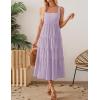 imageZESICA Womens Summer Sleeveless Dress Casual Backless Loose Flowy Tiered Sundress Beach Cover up Tank DressesPurple