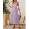 imageZESICA Womens Summer Sleeveless Dress Casual Backless Loose Flowy Tiered Sundress Beach Cover up Tank DressesPurple