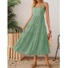 imageZESICA Womens Summer Sleeveless Dress Casual Backless Loose Flowy Tiered Sundress Beach Cover up Tank DressesSage Green