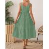 imageZESICA Womens Summer Sleeveless Dress Casual Backless Loose Flowy Tiered Sundress Beach Cover up Tank DressesSage Green