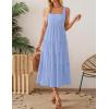 imageZESICA Womens Summer Sleeveless Dress Casual Backless Loose Flowy Tiered Sundress Beach Cover up Tank DressesSky