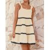 imageZESICA Womens Summer Swing Mini Dress Casual Spaghetti Straps Sleeveless Smocked Backless Flowy A Line SundressApricot