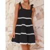 imageZESICA Womens Summer Swing Mini Dress Casual Spaghetti Straps Sleeveless Smocked Backless Flowy A Line SundressBlack
