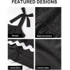 imageZESICA Womens Summer Swing Mini Dress Casual Spaghetti Straps Sleeveless Smocked Backless Flowy A Line SundressBlack