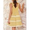 imageZESICA Womens Summer Swing Mini Dress Casual Spaghetti Straps Sleeveless Smocked Backless Flowy A Line SundressYellow