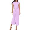 imageZESICA Womens 2025 Summer Mock Neck Casual Bodycon Dress Cap Sleeve Elegant Cocktail Party Long Midi DressesLight Purple