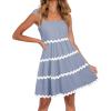 imageZESICA Womens Summer Swing Mini Dress Casual Spaghetti Straps Sleeveless Smocked Backless Flowy A Line SundressBlue