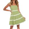 imageZESICA Womens Summer Swing Mini Dress Casual Spaghetti Straps Sleeveless Smocked Backless Flowy A Line SundressGreen