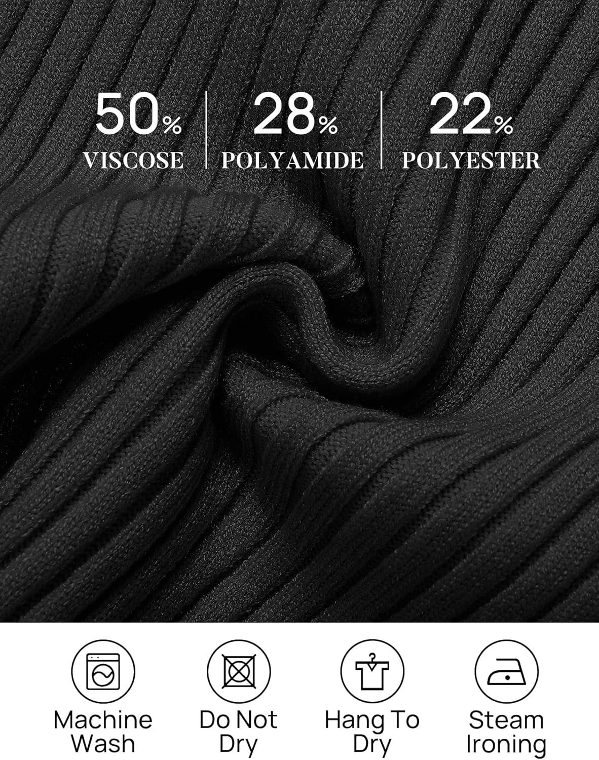 imageZESICA Womens Fall Long Sleeve Turtleneck T Shirt Ribbed Knit Sweater Slim Fit Basic Casual Tee TopsBlack