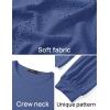 imageZESICA Long Sleeve Eyelet Tops for Womens Crew Neck Fall Shirts Casual Loose Blouses 2025 Trendy ClothesDarkblue