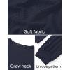 imageZESICA Long Sleeve Eyelet Tops for Womens Crew Neck Fall Shirts Casual Loose Blouses 2025 Trendy ClothesNavy