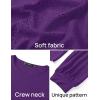 imageZESICA Long Sleeve Eyelet Tops for Womens Crew Neck Fall Shirts Casual Loose Blouses 2025 Trendy ClothesPurple